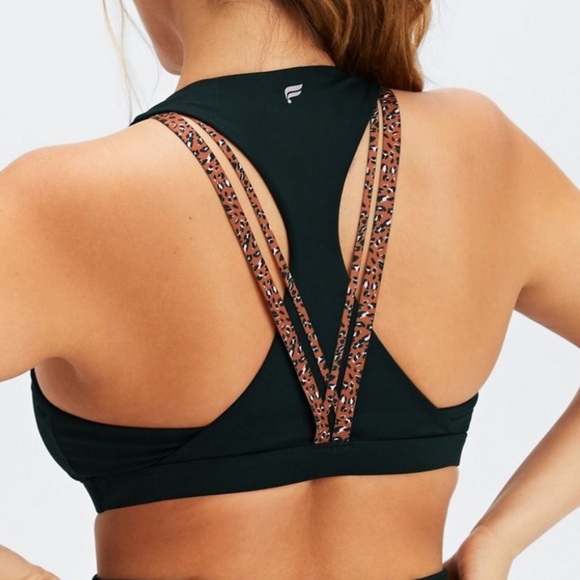 Fabletics Other - Fabletics | Black w/ Leo Straps Kessler Sports Bra